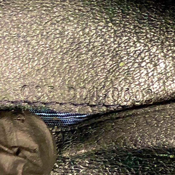 GUCCI GG Monogram Navy Blue Leather Coated Canvas Compact Bifold Wallet Vintage - Picture 15 of 17